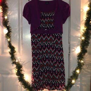 Multi-color Belted Junior Midi